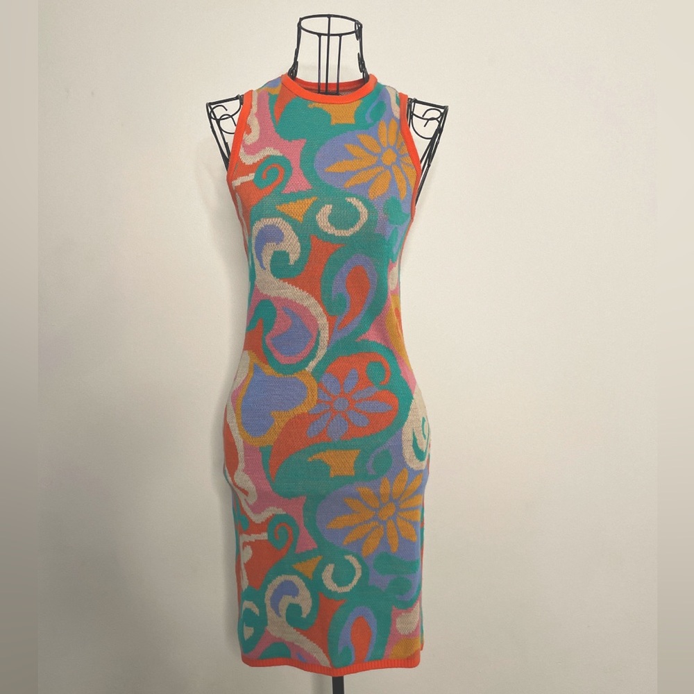 Printed racer back dress